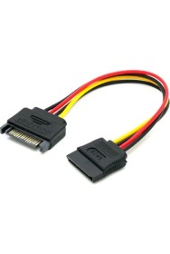 Resim Sata 15 Pin Dişi Erkek Uzatma Kablosu Sata HDD Güç Kablosu 30 cm 