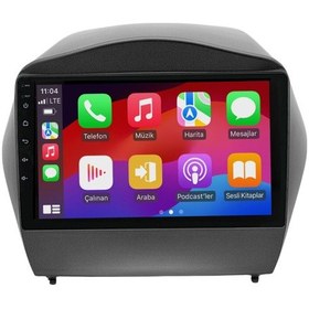 Resim Hyundai İx35 Araç Multimedya Android Ekran Carplay Navigasyon Double Teyp 2+32 9" 10-15 Black Blueway 