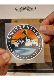 Resim Bay Etiket Hbg69 Switzerland Kayak Etiketi 