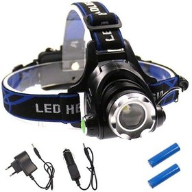 Resim Büro Ev Ofis İş Güvenliği İçin Şarjlı Lamba 800lm Zoomlu Işık Baret Kafa Feneri Gri 