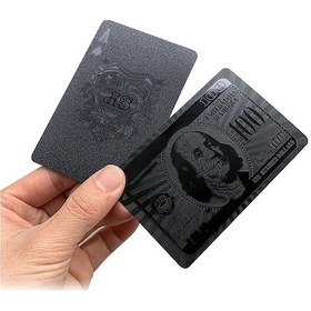 Resim Su Geçirmez Dolar Desenli Poker Oyun Kağıdı 