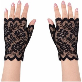 Resim Siyah Dantel Parmaksız Ilkeshop - 4 Kısa Eldiven 