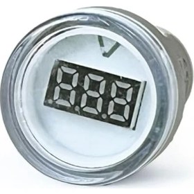 Resim Cekar Store Mini Dijital Voltmetre 22MM Ac 60-500V LED Beyaz Işık 