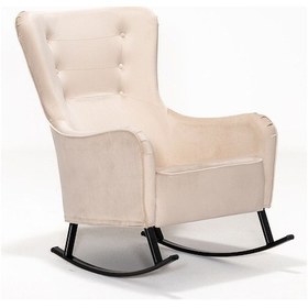 Resim Melina Sallanır Berjer Tv Koltuğu Dinlenme Koltuğu - Krem 