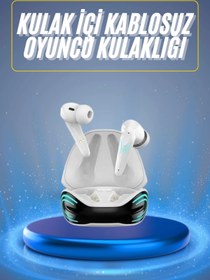 Resim MELFSHOP Mini Gaming Kulaklık Oyuncu Kulaklığı Bluetooth Kulaklık Android ve İOS Uyumlu 