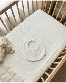 Resim Oval 3 Lü %100 Pamuk Müslin Bebek Mama Önlüğü Yakalık Salya Önlüğü 