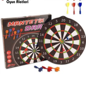 Resim Manyetik Dart Tahtası Dart 14.5 Inç 37 Cm Lik Büyük Boy 6 Oklu Profesyonel Dart Oyunu Manyetik Dart 