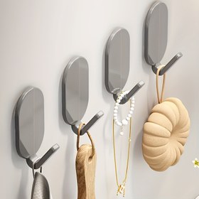 Resim 5 Adet Ağır Yük Kapasiteli Yapışkanlı Kancalar, Delme Gerektirmez, Havlular, Giysiler & Aksesuarlar İçin Güçlü Tutuş, Duvara Montajı Zararsız, Dayanıklı ABS Malzeme, Banyo & Tuvaletler İçin İdeal, Banyo Düzenleyicileri | Modern Ev Aksesuarı | Dayanıklı Abs Kancalar, Duş Perdesi Kancaları 