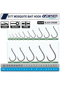 Resim Owner 5177 Mosquıto Hook Siyah Nikel Sinek Iğne 