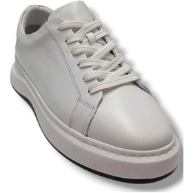 Resim Wonder W60-25 Hakiki Deri Anatomik Casual Erkek Ayakkabı Beyaz 