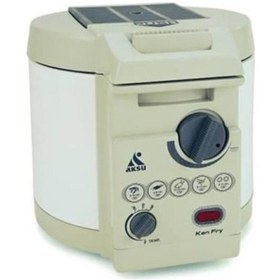 Resim woodhub Beyaz Aksu T11 Ken Fry Yağlı Fritöz, pratik ve şık mutfak aleti 