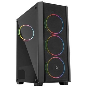 Resim FRISBY Frisby 500W 4x12cm RGB Fan Mesh ATX Gaming Kasa [FC-9415G] 