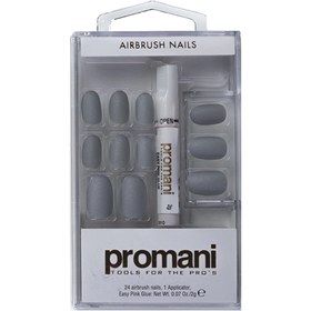 Resim Promani Mat Antrasit Gri Takma Tırnak Kiti 24'lü 