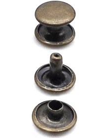 Resim 7 Mm 33 No Antik Renkli Perçin Rivet 30 Adet Antik Kahve 