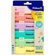 Resim Pelikan Fosforlu Kalem Pastel 6 Lı 