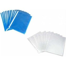 Resim Telli Dosya Mavi 50 Adet + 2 Paket Poşet Dosya 100 Lü Paket 