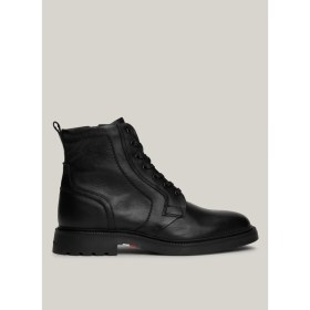Resim Tommy Hilfiger Deri Siyah Erkek Bot Hılfıger Comfort Lwt Lth Boot 