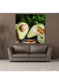 Resim Avakado Ve Marul Kanvas Tablo 30x30cm 