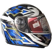 Resim Shıro Sh3700 Helmet Full Face Motosiklet Kaskı Beyaz Mavi 