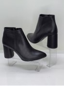 Resim meluxury shoes Cilt Klasik Siyah Platform Topuklu Fermuarlı Kadın Bot 