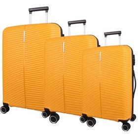 Resim Bagacar Ultra Light Kırılmaz Silikon 3 Lü Valiz Seti Sarı 