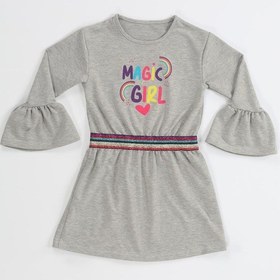 Resim Magic Girl Gri Örme Kız Elbise-gri Gri 