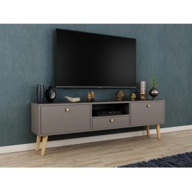 Resim Penta Ahşap Ayaklı 160 cm Antrasit Tv Sehpası 