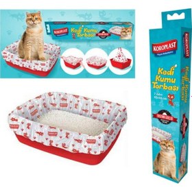 Resim Koroplast Ekstra Büzgülü Kedi Kumu Torbası 7'Li 82 X50Cm 15 Paket 