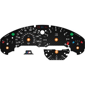 Resim Bmw 3 Serisi E36 (1991-1998) Bmw E36 M3 280 Kmh 160 Mph Karbon Desenli Siyah Gösterge Zemin Kağıdı 