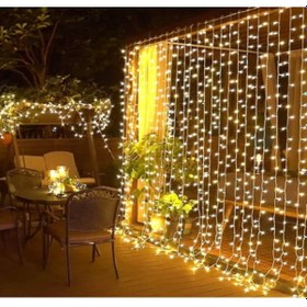 Resim Perde Led Sarı Işık 3 X 3 Sarı 