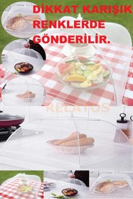 Resim RELATOS Katlanabilir Gıda Kapak Sinek Koruyucu Cibinlik Yemek Örtüsü Şemsiye Yemek Sebze Meyve Kapak 