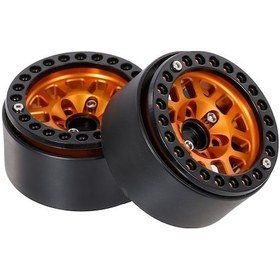 Resim 1/10 Rc Tırmanma Aracı İçin 12 Delikli Metal Jant - Siyah/altın/kırmızı Seçenekli 