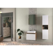 Resim BIANI Nevada 60cm Beyaz Banyo Dolabı 