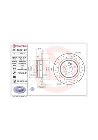 Resim Brembo 08a6124x Arka Fren Diski A2044230612 A2044230912 A2044231512 - 2 Adettir 
