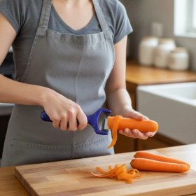 Resim Belle Fusion Solingen Çelik Küçük Boy Meyve Sebze Soyacak – Keskin Paslanmaz Soyucu Aparat 