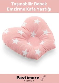 Resim Premium Rahat Şık Taşınabilir Bebek Emzirme Kafa Yastığı Pembe Bıngıldak Yastığı 