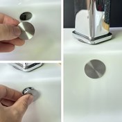 Resim 1 Adet Paslanmaz Çelik Yuvarlak Taşma Tıpa - Banyo Lavabosu, Küvet için Yerleştirme Tipi Drenaj Tıkacı, Dayanıklı & Korozyona Dirençli Tasarım Tıkanıklığı Önler, Kolay Kurulum, Modern Mutfak Aksesuarı, Pürüzsüz Yüzey 