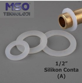 Resim MSO Yüksek Kalite Silikon Bahçe Musluk Başlık Adaptör Conta (A) 