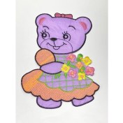 Resim Bebek Battaniye Aplikesi / Bebek ve Çocuk Aplikesi / Büyük Boy Çiçekli 