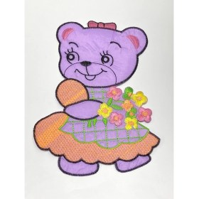 Resim Bebek Battaniye Aplikesi / Bebek ve Çocuk Aplikesi / Büyük Boy Çiçekli 