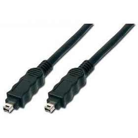 Resim Firewire 400 (IEEE 1394) Kablo, 4 pin erkek / 4 pin erkek, 1.80 metre, AWG: 28, IEEE 1394-2008, UL, siyah renk 