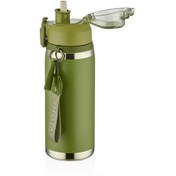 Resim Shotay ST-8160 750ml Pipetli Yeşil Çelik Matara 