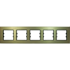 Resim Asfir Schneider Asfora Serisi Alüminyum Bronz Beşli Çerçeve Alg105-71 Modeli 