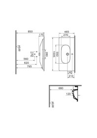 Resim VitrA Zentrum Etajerli Lavabo 100 CM 7794B003-0001 
