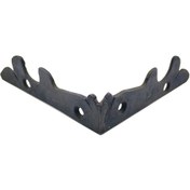 Resim Skygo Antika Tarz Dekoratif Pirinç Lale Köşe Gönye - Yan, 105x105 mm, Oksit 