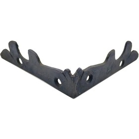 Resim Skygo Antika Tarz Dekoratif Pirinç Lale Köşe Gönye - Yan, 105x105 mm, Oksit 