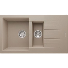 Resim Real Stone P005 Troya 100 Cappucino Granit Mutfak Eviyesi 100 x 50 CM Cappuccino 