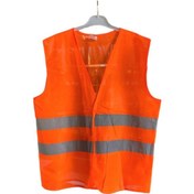 Resim Reflektörlü Yelek Turuncu Çırtlı Xl 