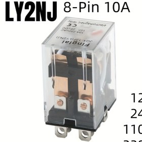 Resim 1 adet HH62P(LY2NJ) 10A 8Pins Miniatur Bobinli Genel Elektromanyetik Ara Relé Anahtarı DC 12V 24V AC 110V 220V 