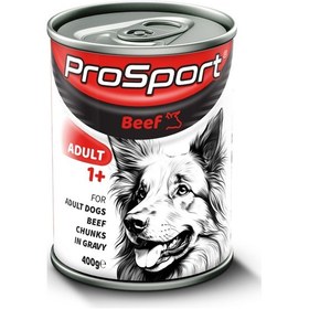 Resim Prosport Chunk Sığır Etli Yetişkin Köpek Konserve Mama 400 G 